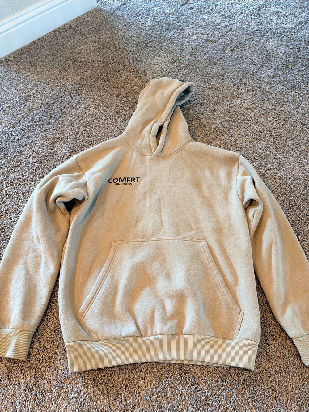 Comfrt Beige Tan Coordinate Hoodie